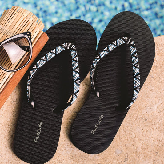 Mosaic Black flip flop