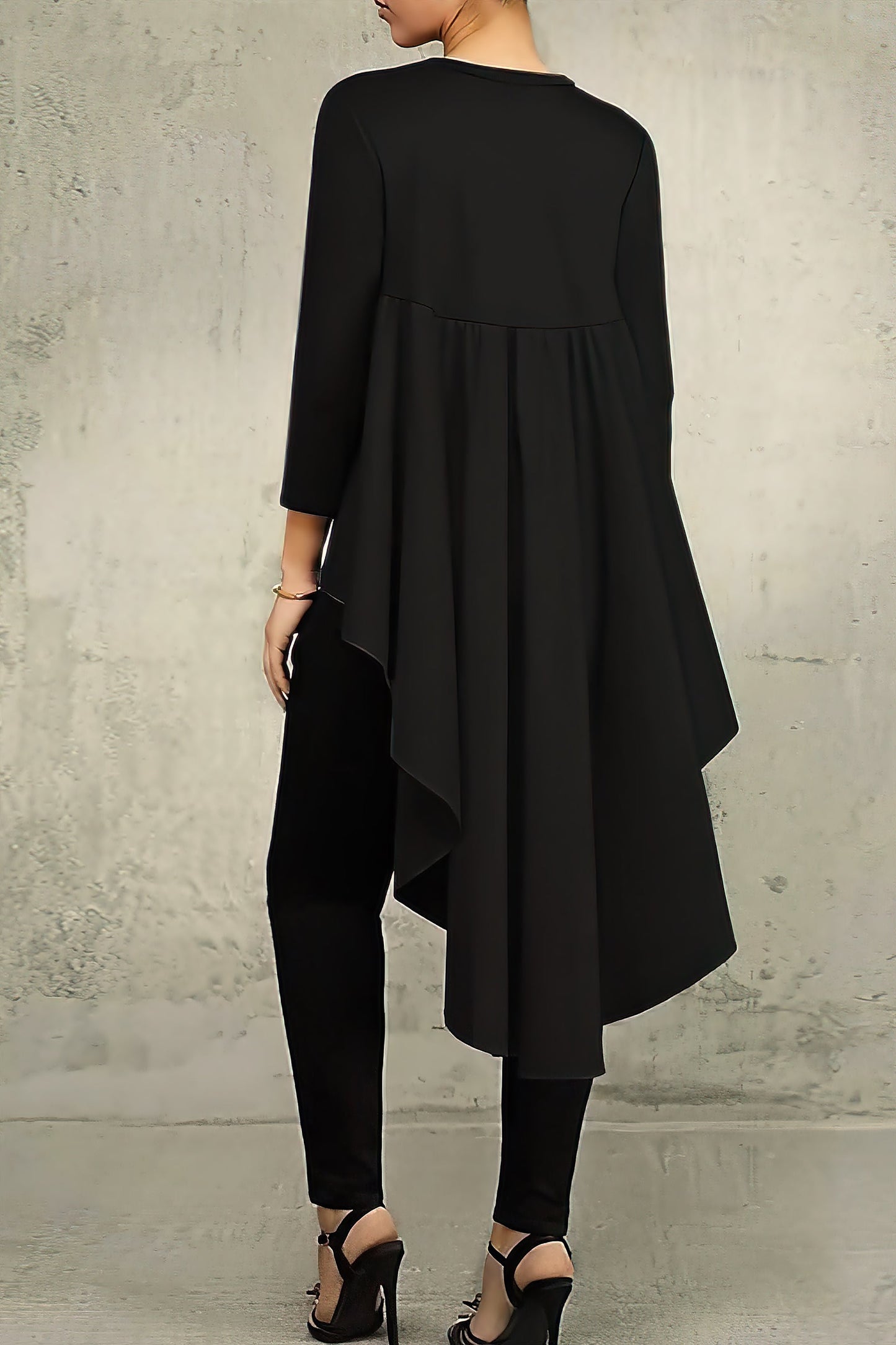 Elegant Asymmetrical Draped Tunic