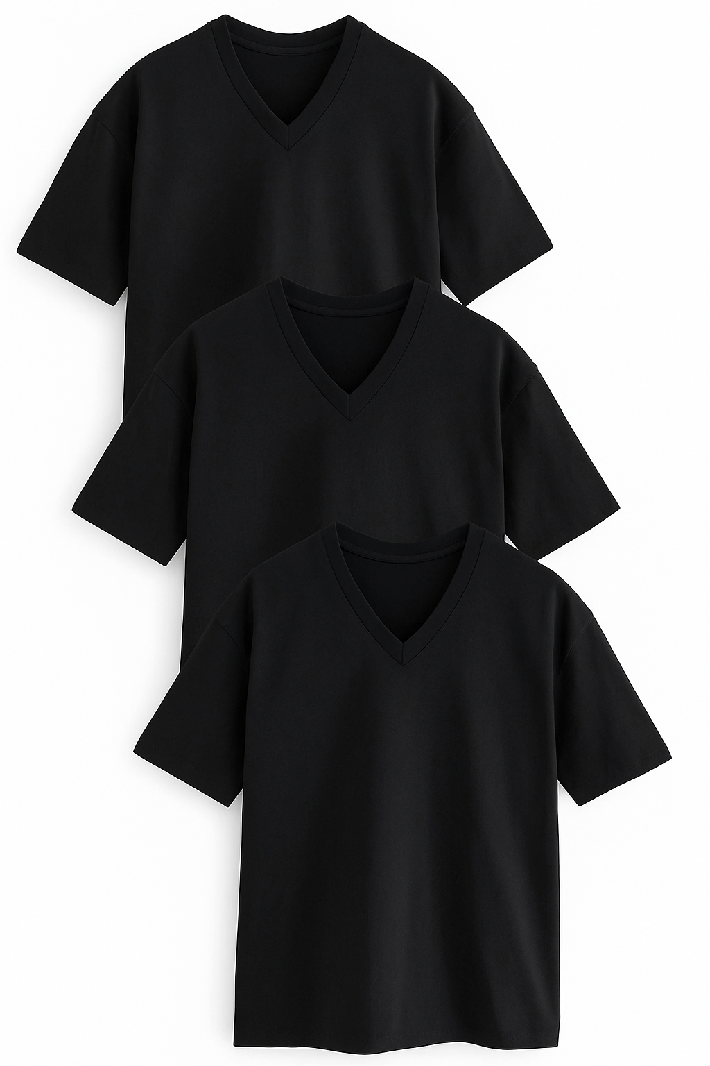 V-neck Oversize T-shirt 3pk