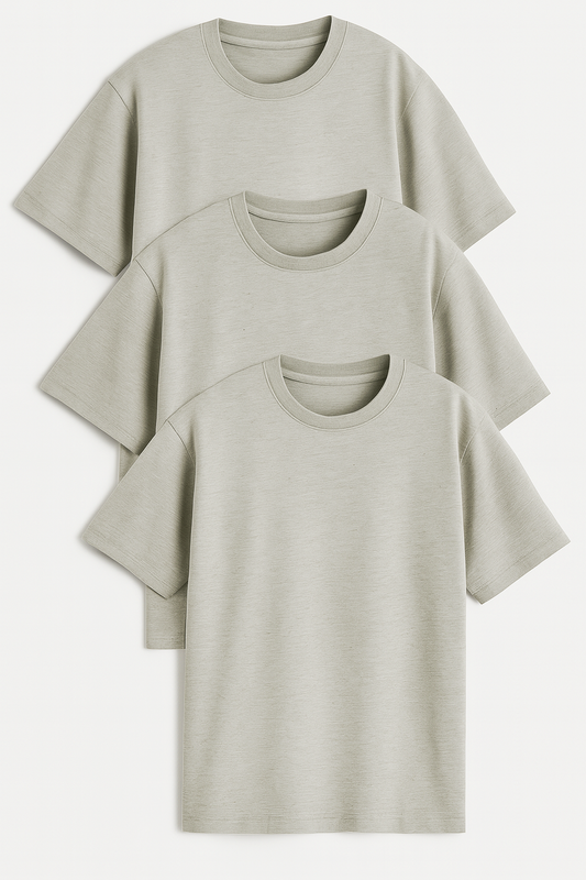 Grey Marl Heavy Oversized T-shirt 3pk HB