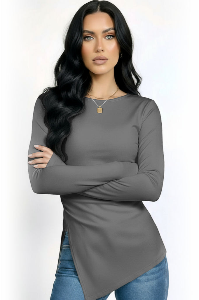 Heavy soft Slit Top