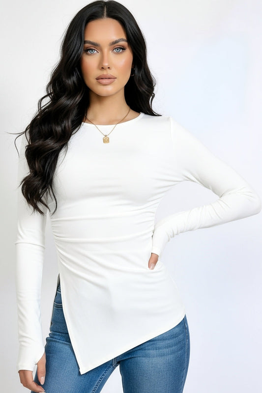 Heavy soft Slit Top