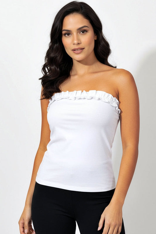 Ruffle Bandeau Top