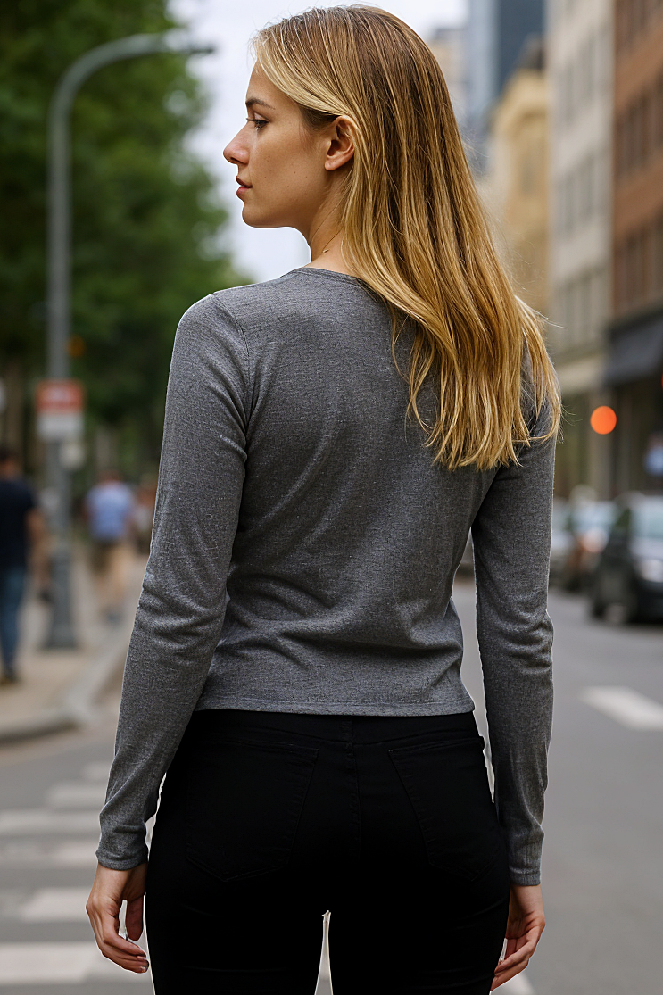Long Sleeve Ribbed Top