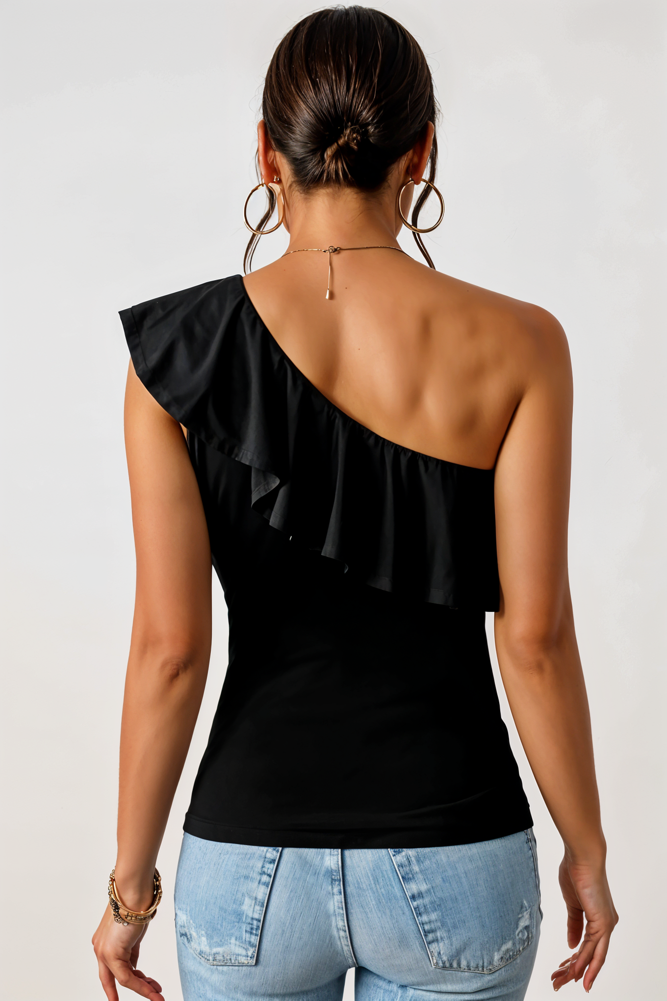 Asymmetrical Ruffle Top