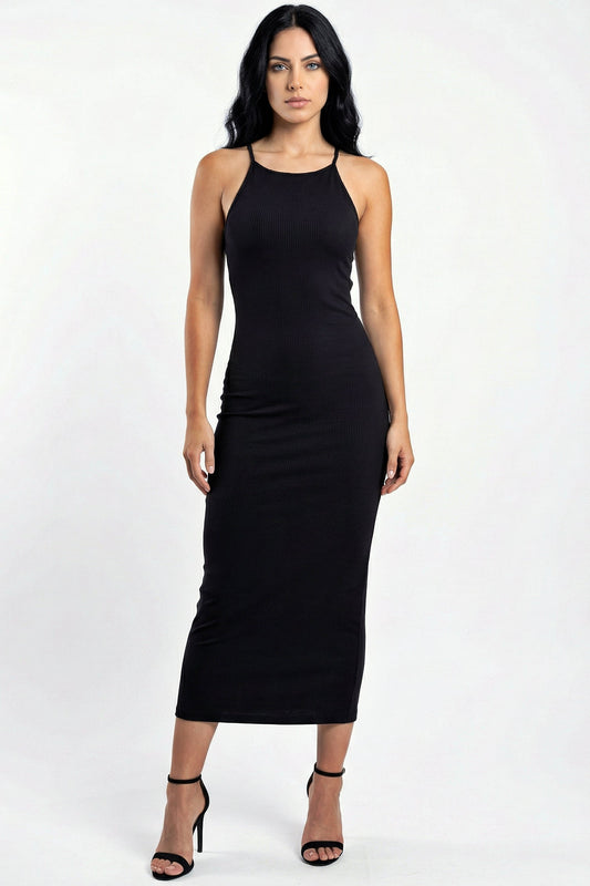 Maxi Ribbed Cotton Dress