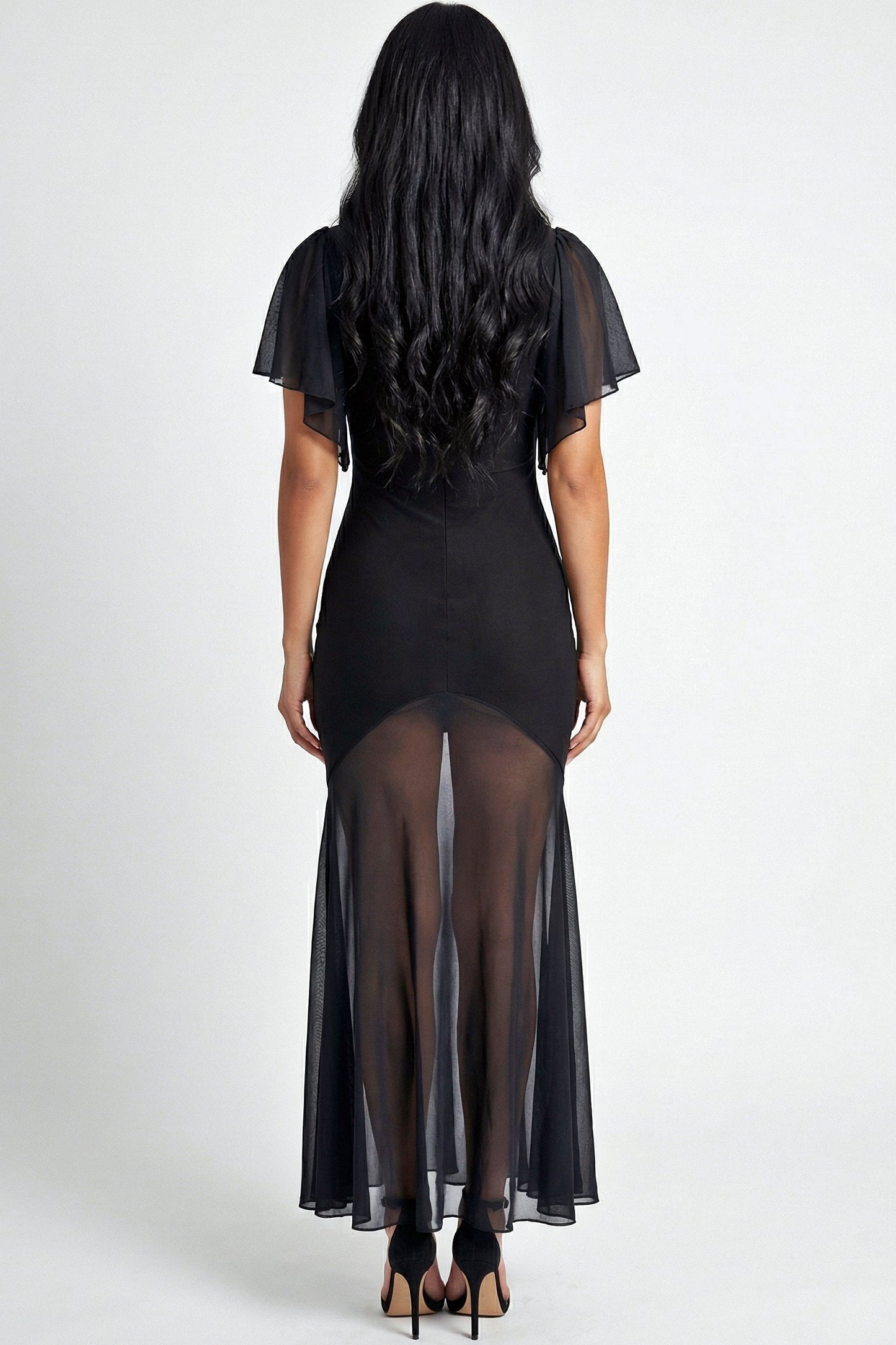 Sheer Shoulders Elegant Dress