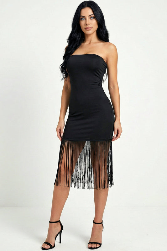 Midnight Fringe Dress