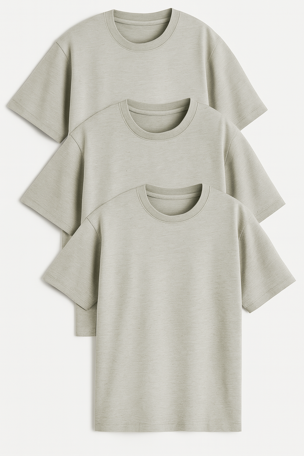 Grey Marl Heavy Oversized T-shirt 3pk HB