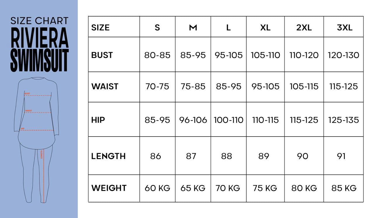 Riviera size chart