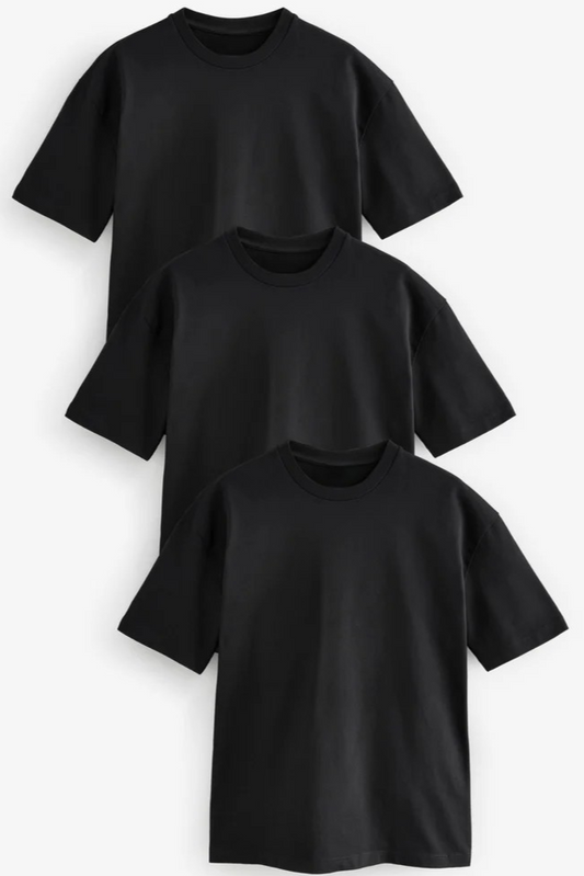 Black Heavy Oversized T-shirt 3pk HB