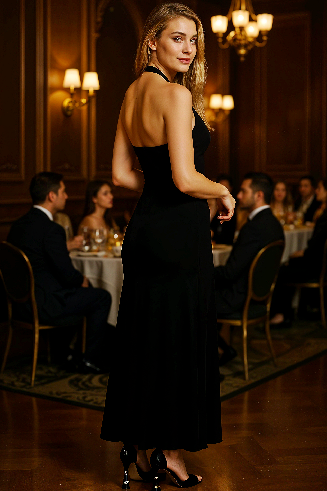 Elegant Halter Maxi Dress