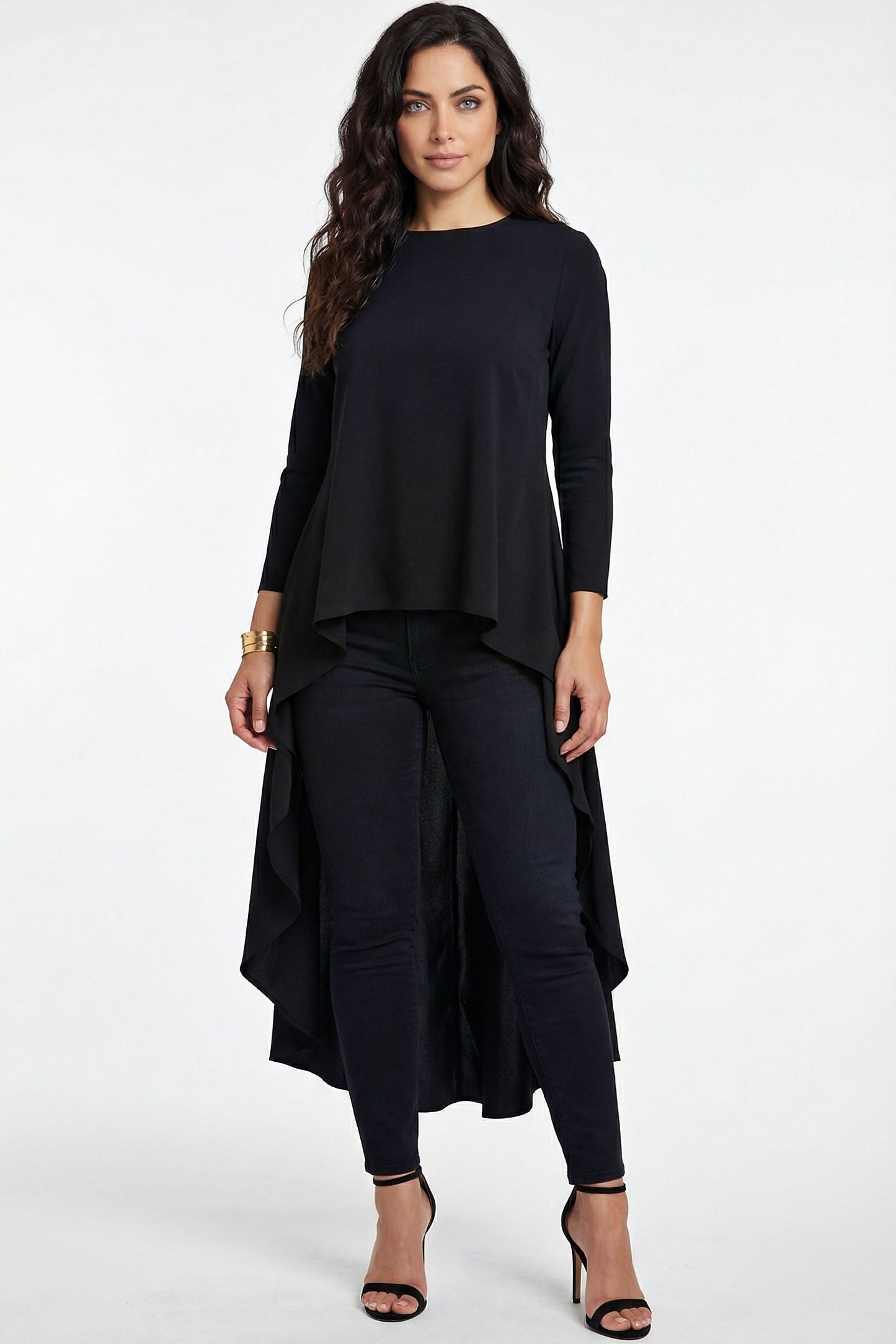 Elegant Asymmetrical Draped Tunic