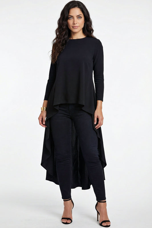 Elegant Asymmetrical Draped Tunic