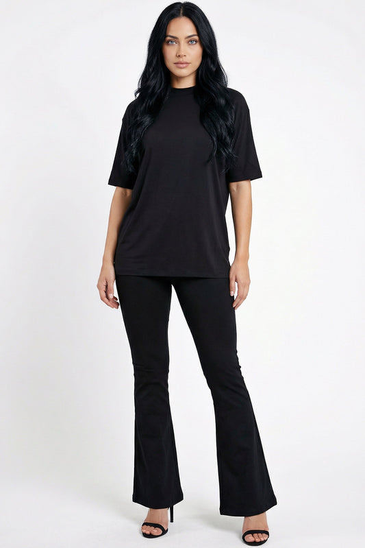 Oversized Tshirt + Yoga Pants Set