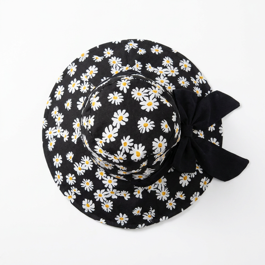 Daisy Sun Hat - Black
